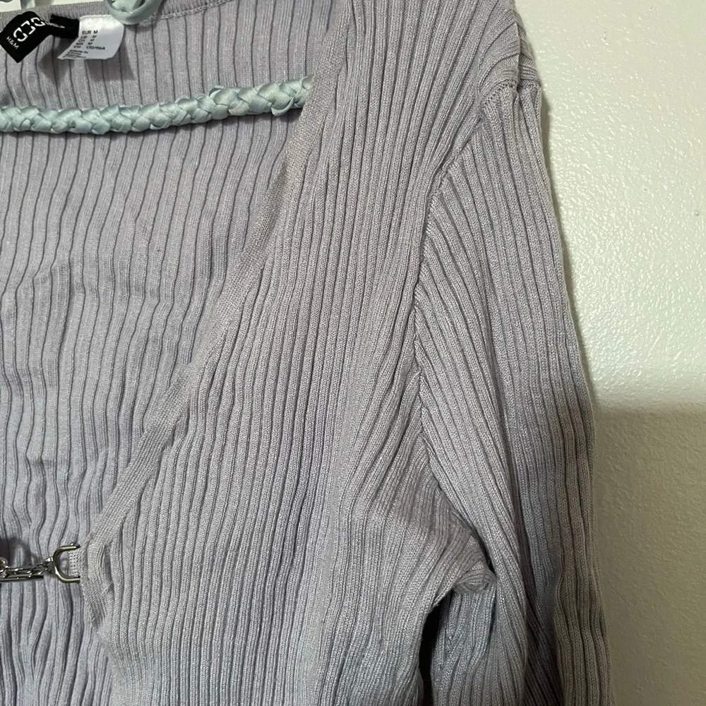H&M Ribbed Lavender Cardigan - Picture 5 of 7